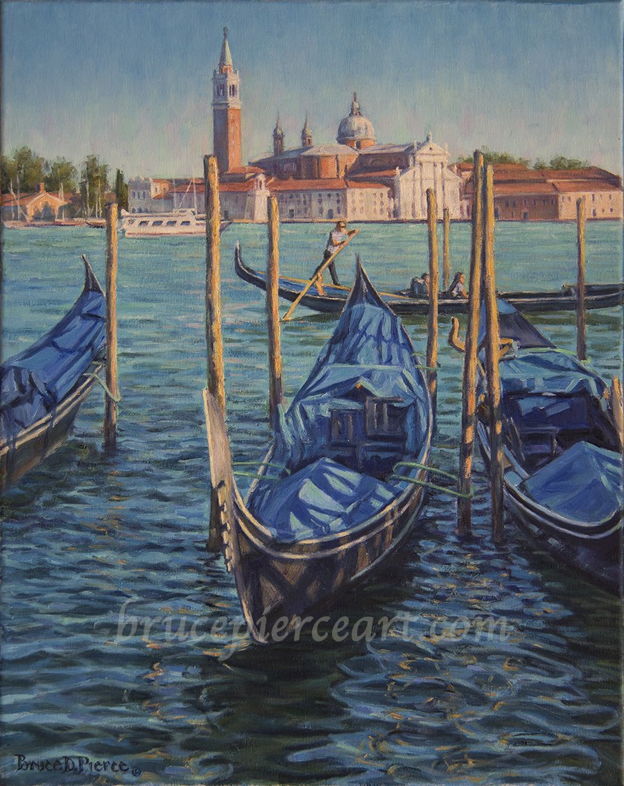 "Venice Afternoon"
oil on linen, 20"x 16", Sold.
Giclee prints available. As I have said, everywhere a person looks in Italy, there is a painting waiting to be painted. For good reason, Venice has been an artist magnet for centuries, with some o