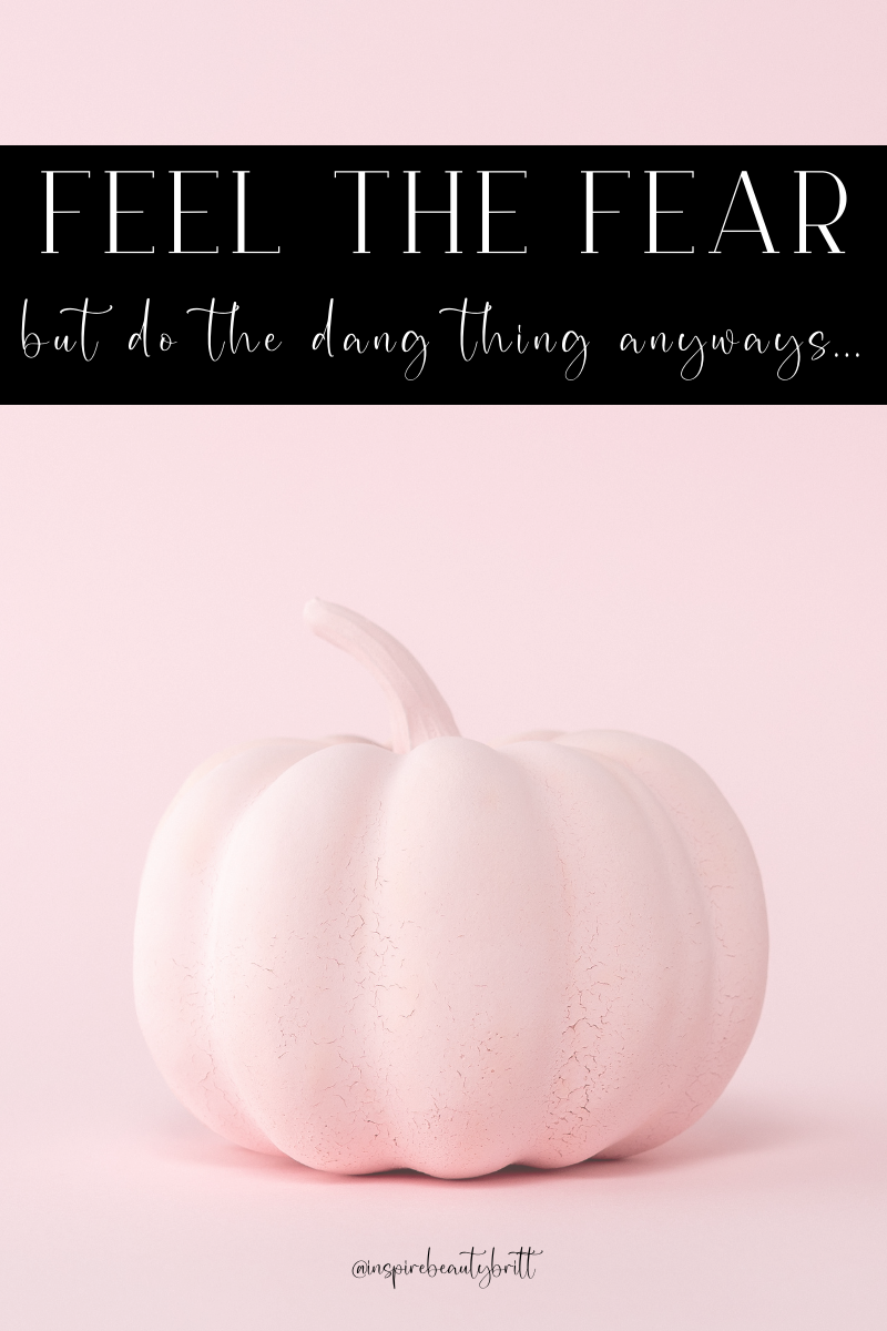 FEEL the FEAR...but DO THE DANG THING anyway