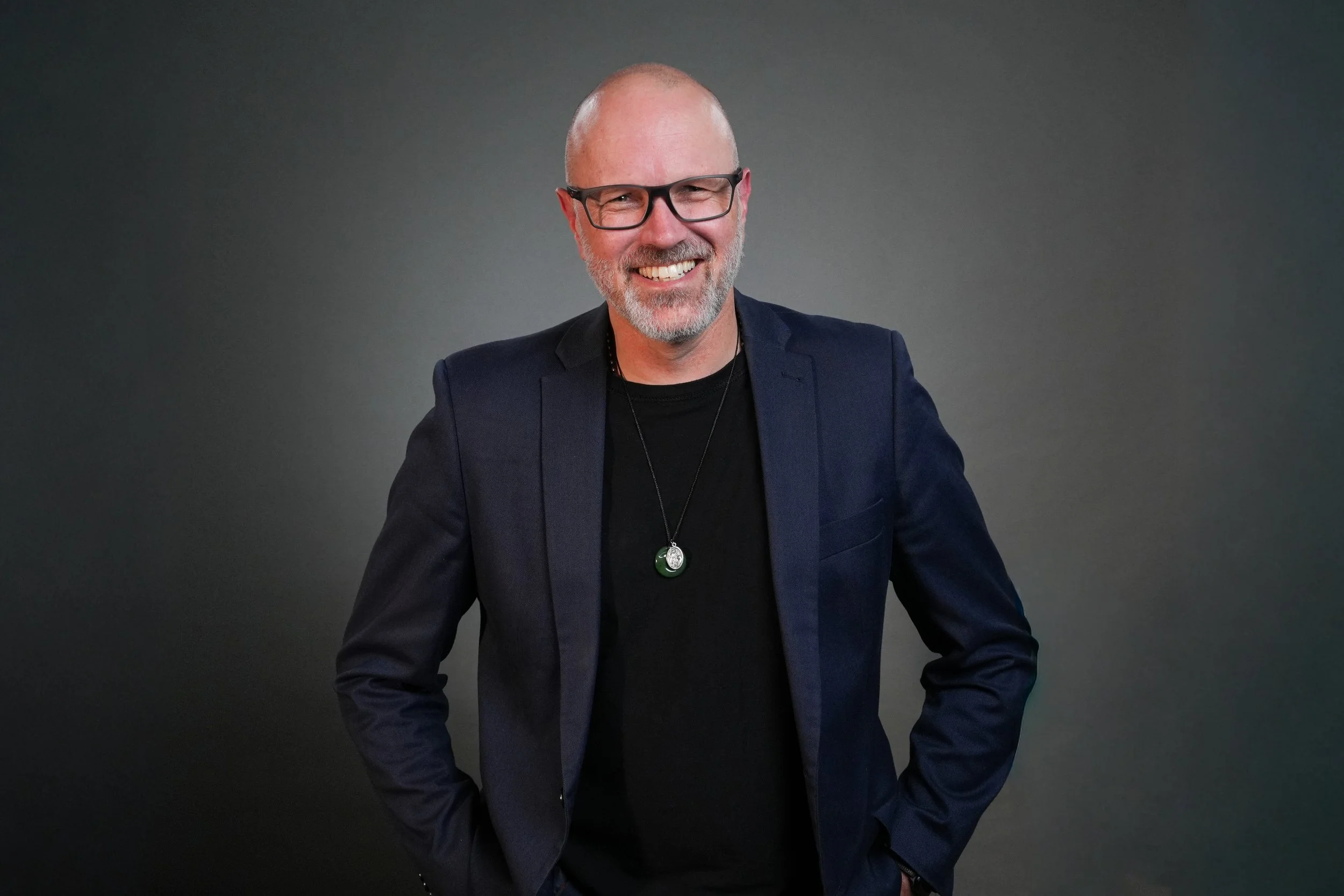 Smiling bald man 