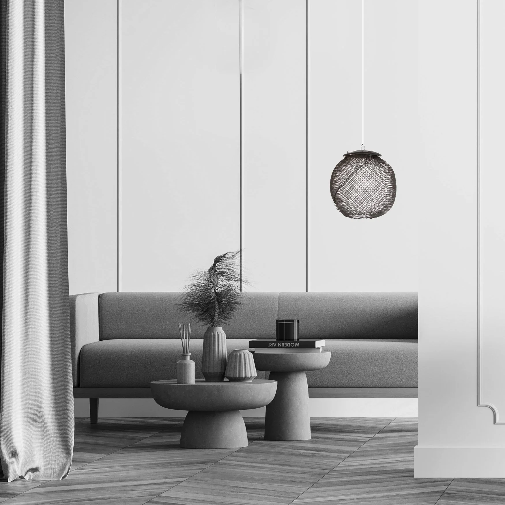 Steel Wire Mesh Hanging Sculpture #8