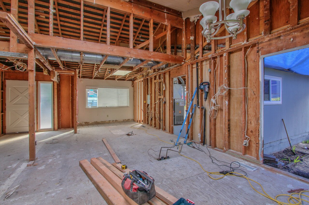 Interior of a home that is under construction