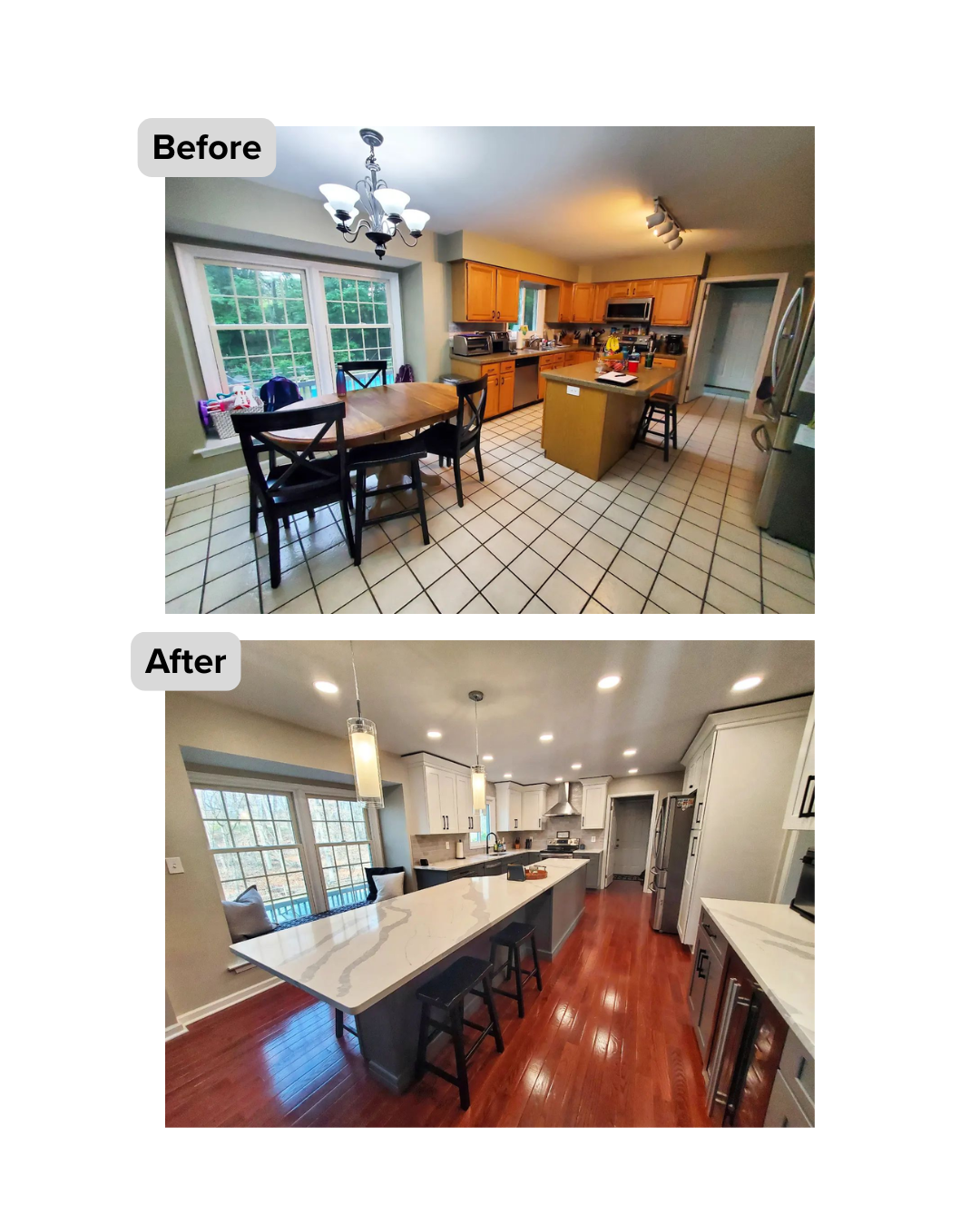 Before and After Photos of a Kitchen