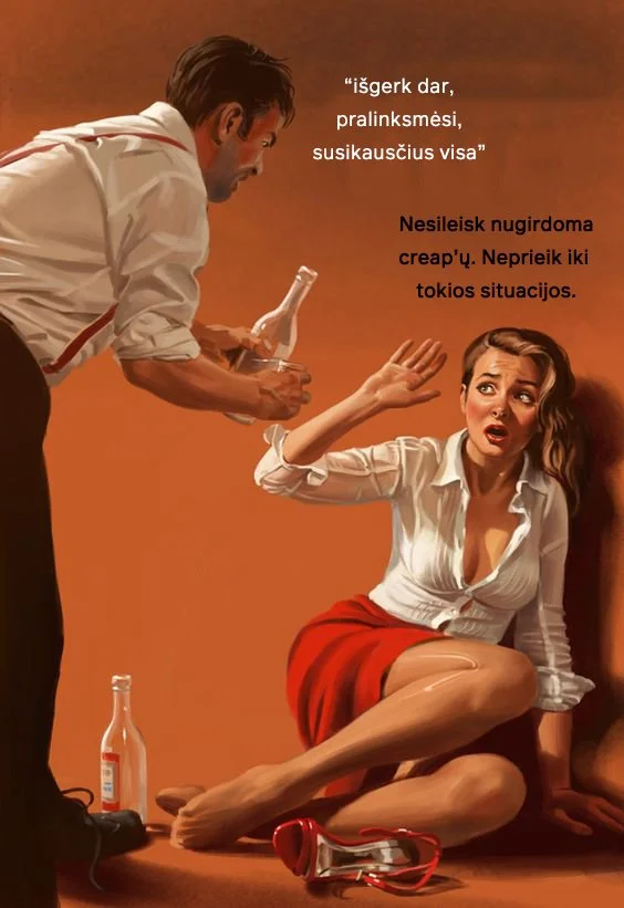 vyras muša moterį