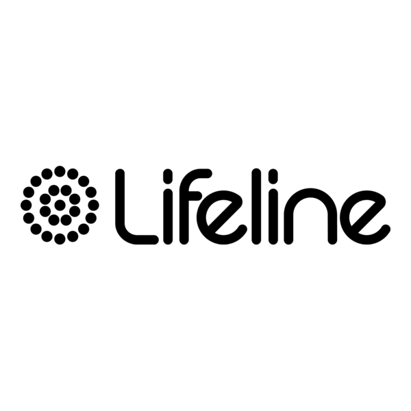 Lifeline logo with a circular pattern of dots next to the word 'Lifeline' in black text.