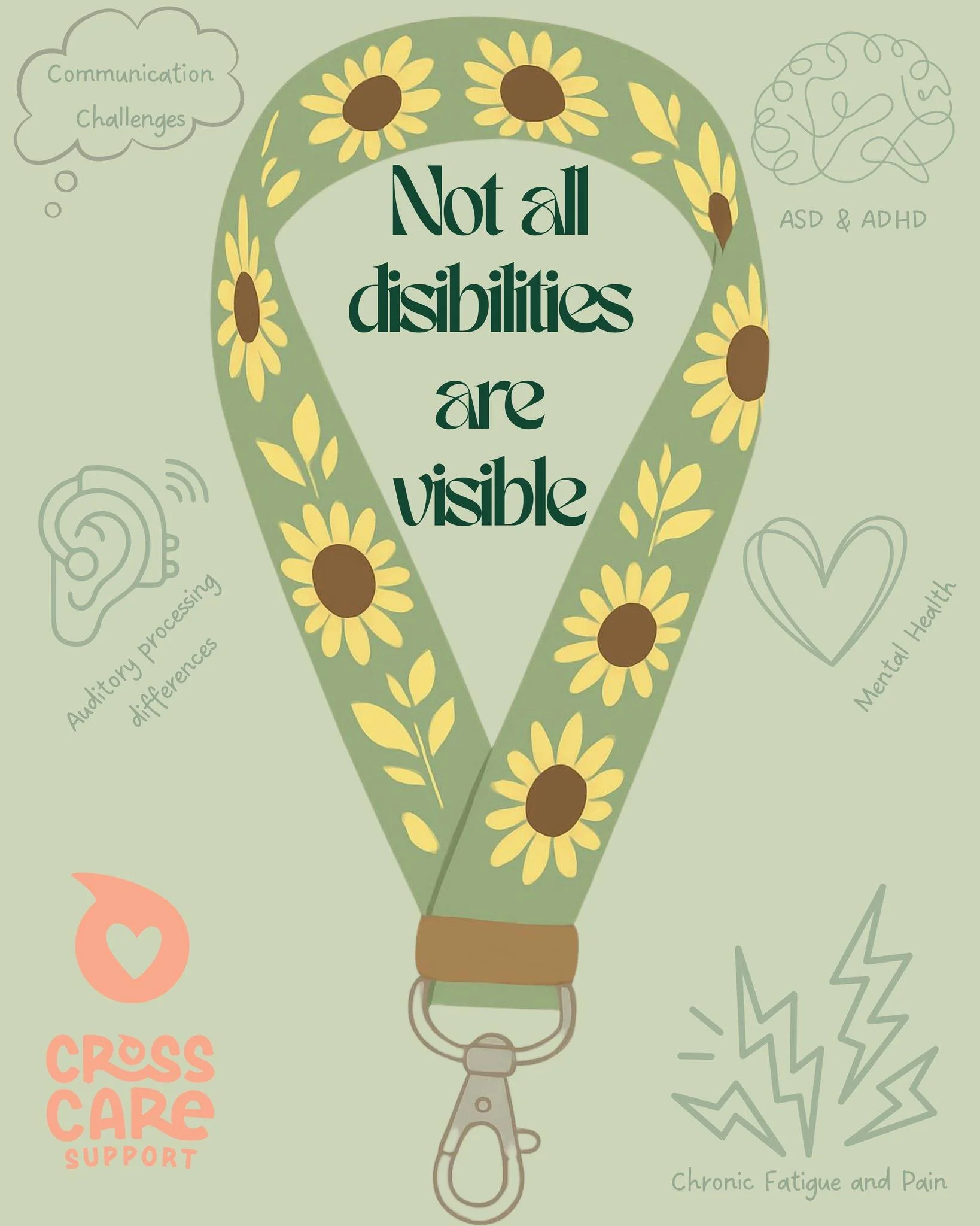 Not every disability is visible 🌻

You might see someone wearing a sunflower lanyard &mdash; it&rsquo;s a quiet way of saying they may have a hidden disability and might need a little extra patience, understanding, or support.

That could look like 