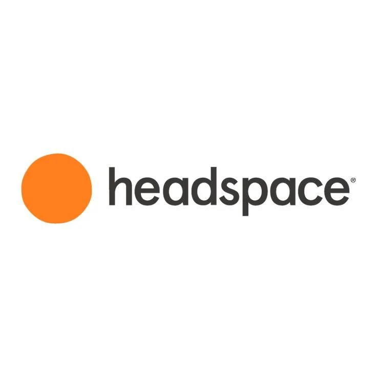 Headspace logo with orange circle and black text