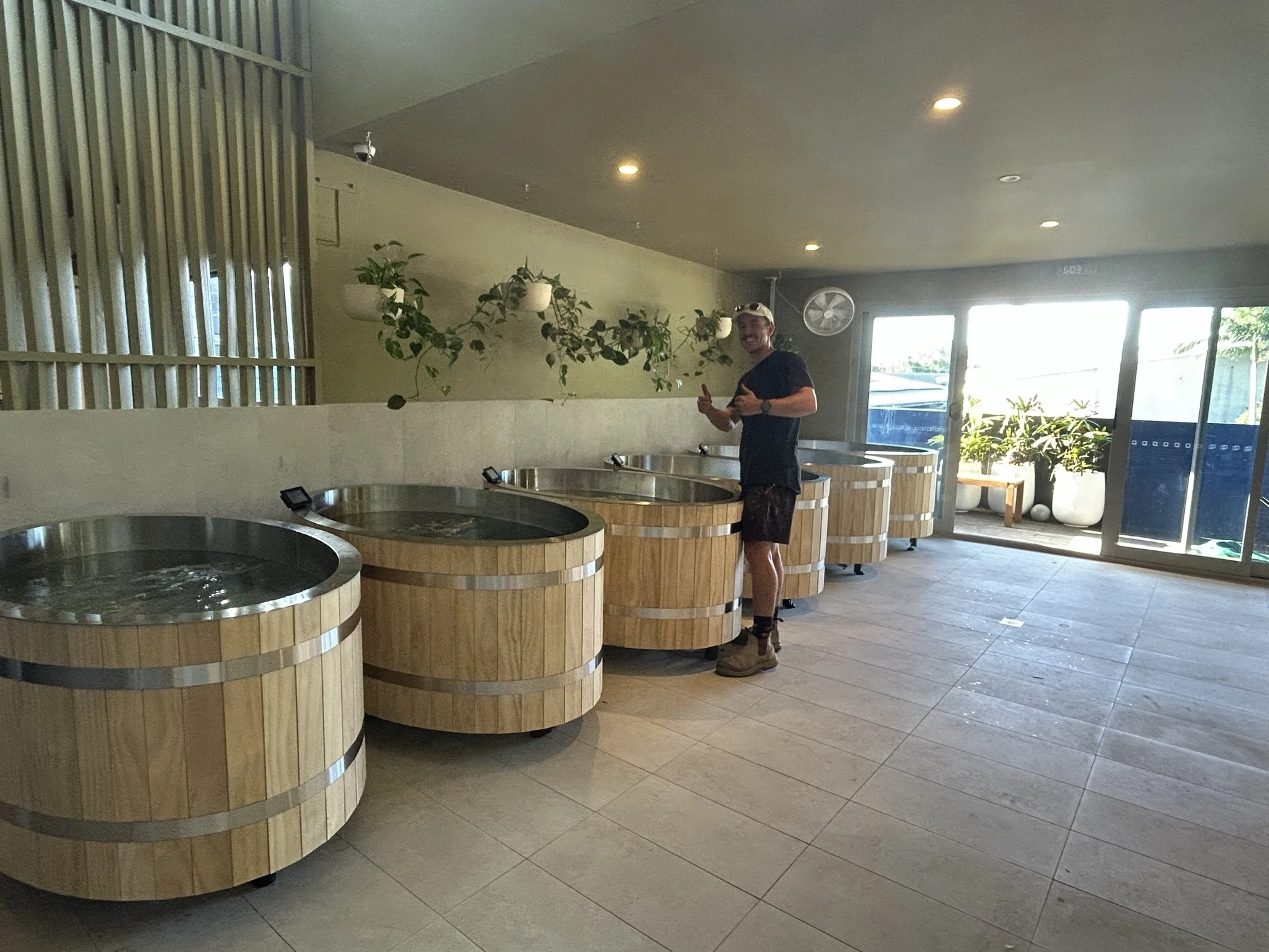 JC Cool working on ice baths in Byron Bay, NSW