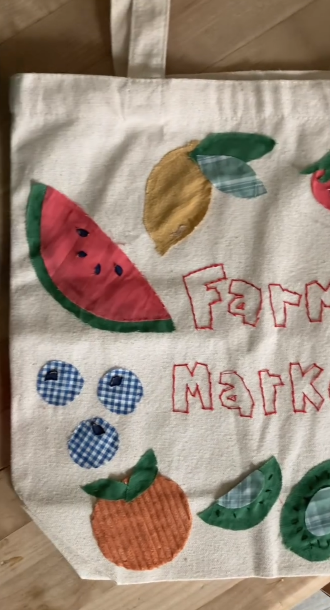 KIDS Upcycled Farmers Market Tote!