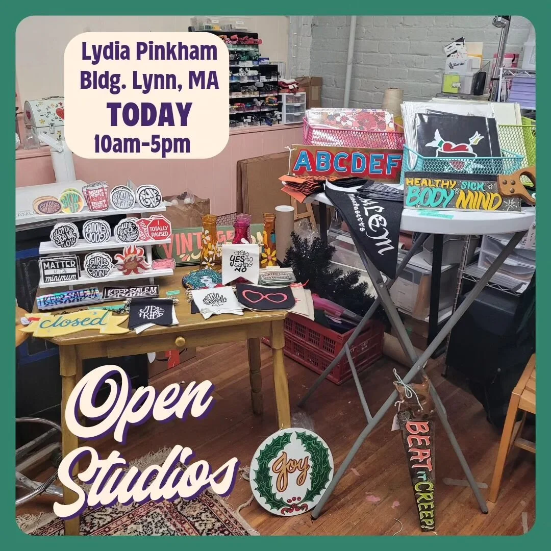 ✨️ TODAY ✨️@lp.openstudios is happening 10-5!

✍️I have a bunch of my hand lettered products for sale at deep discounts!  BOGO pins &amp; prints!!! 50% off originals &amp; stickers!!! 🤑 I don't do markets anymore, so come take these off my hands. Ma
