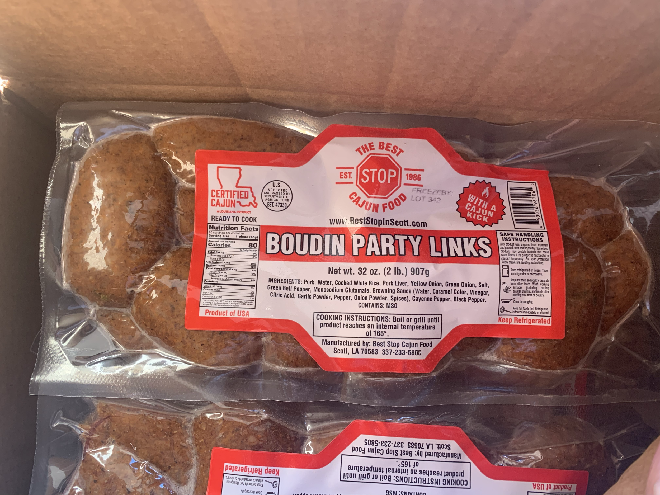 Louisiana bayou bandit fresh and frozen seafood crawfish springfield Missouri boudin
