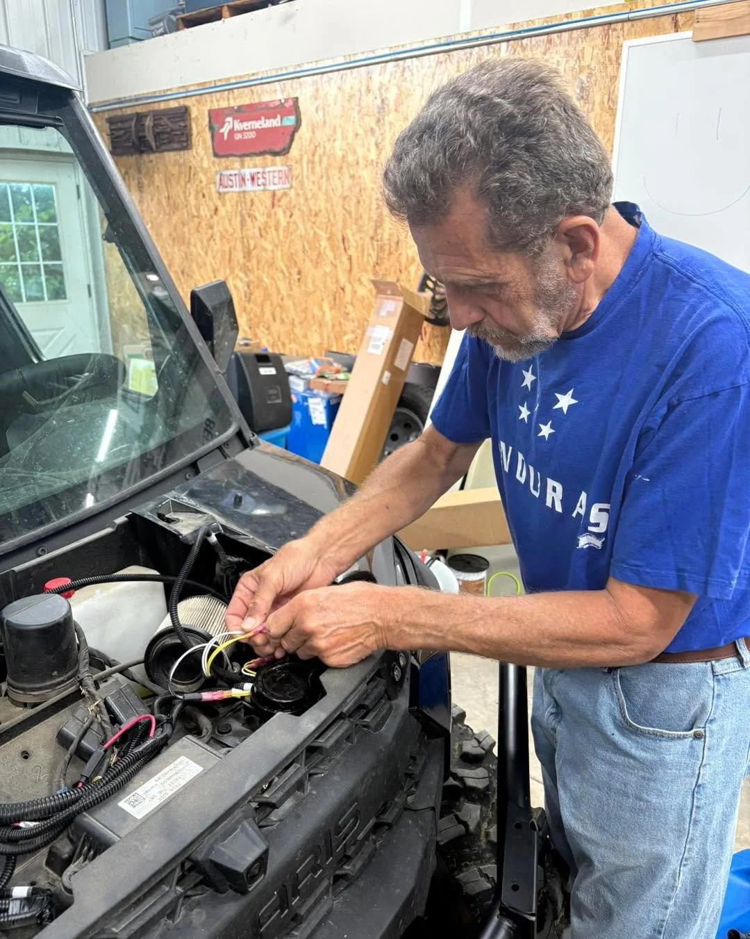 Safety is paramount here at Beauvine Enterprises. . . 
Thanks to Rachel’s dad leonhassenpflug for installing these great new π¨blinkersπ¨ on our farm mule so we stay safe and visible on the road!