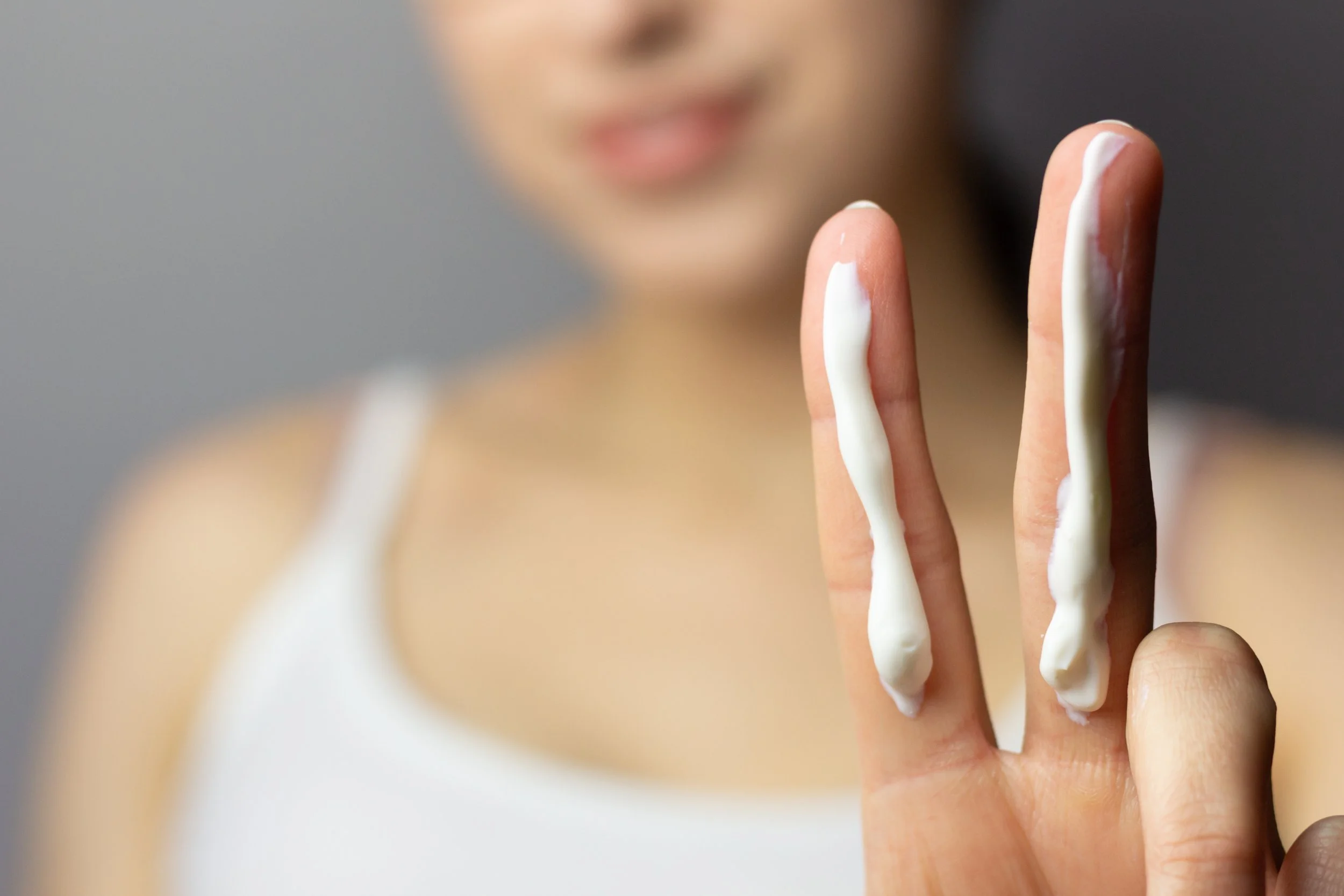 During recovery, be sure to apply SPF using the two-finger rule on the face and neck for adequate protection from UV rays.