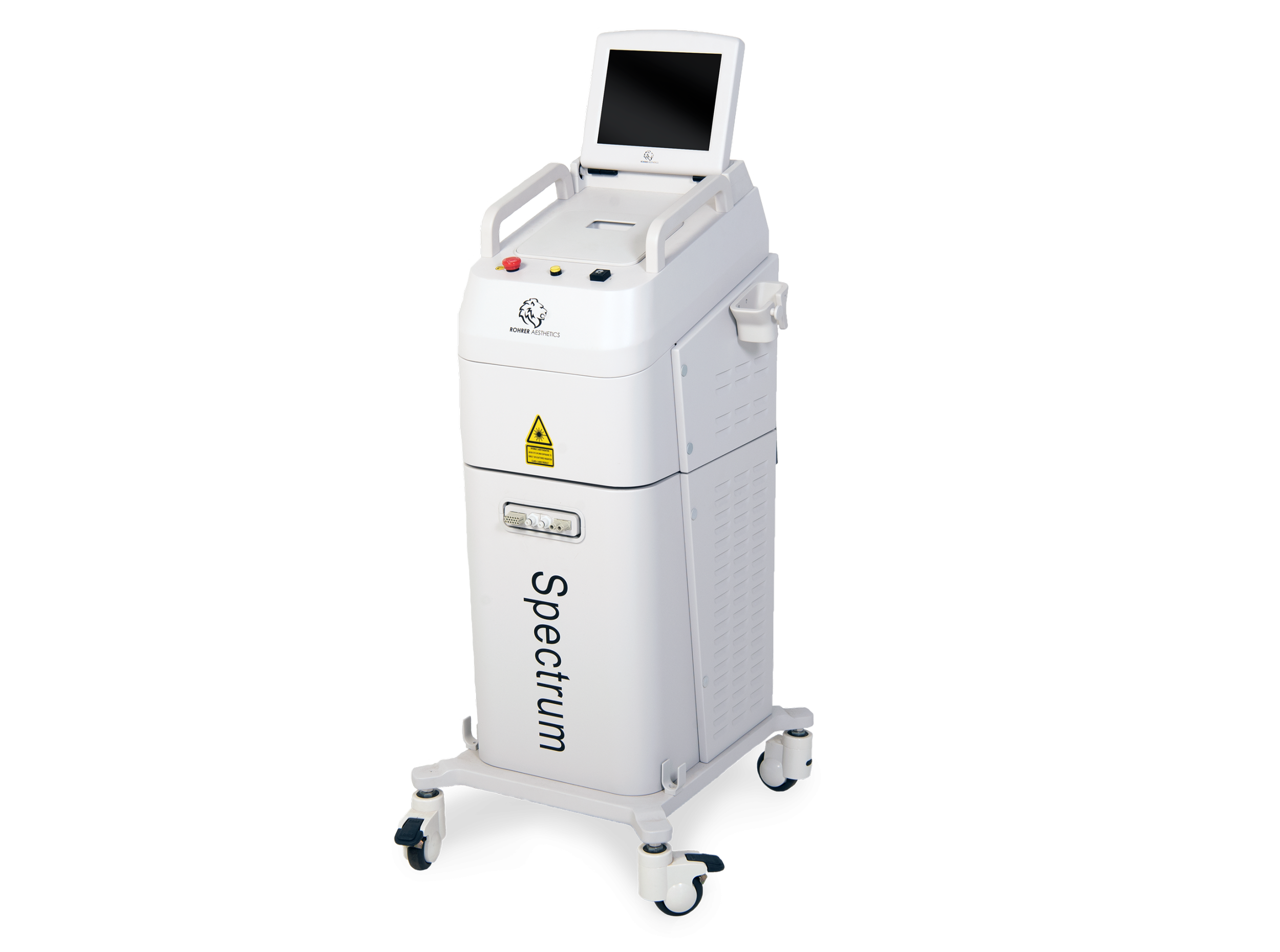 Advanced Spectrum laser hair removal device used for professional laser hair removal treatments on various skin tones and hair types to achieve long-term hair reduction.