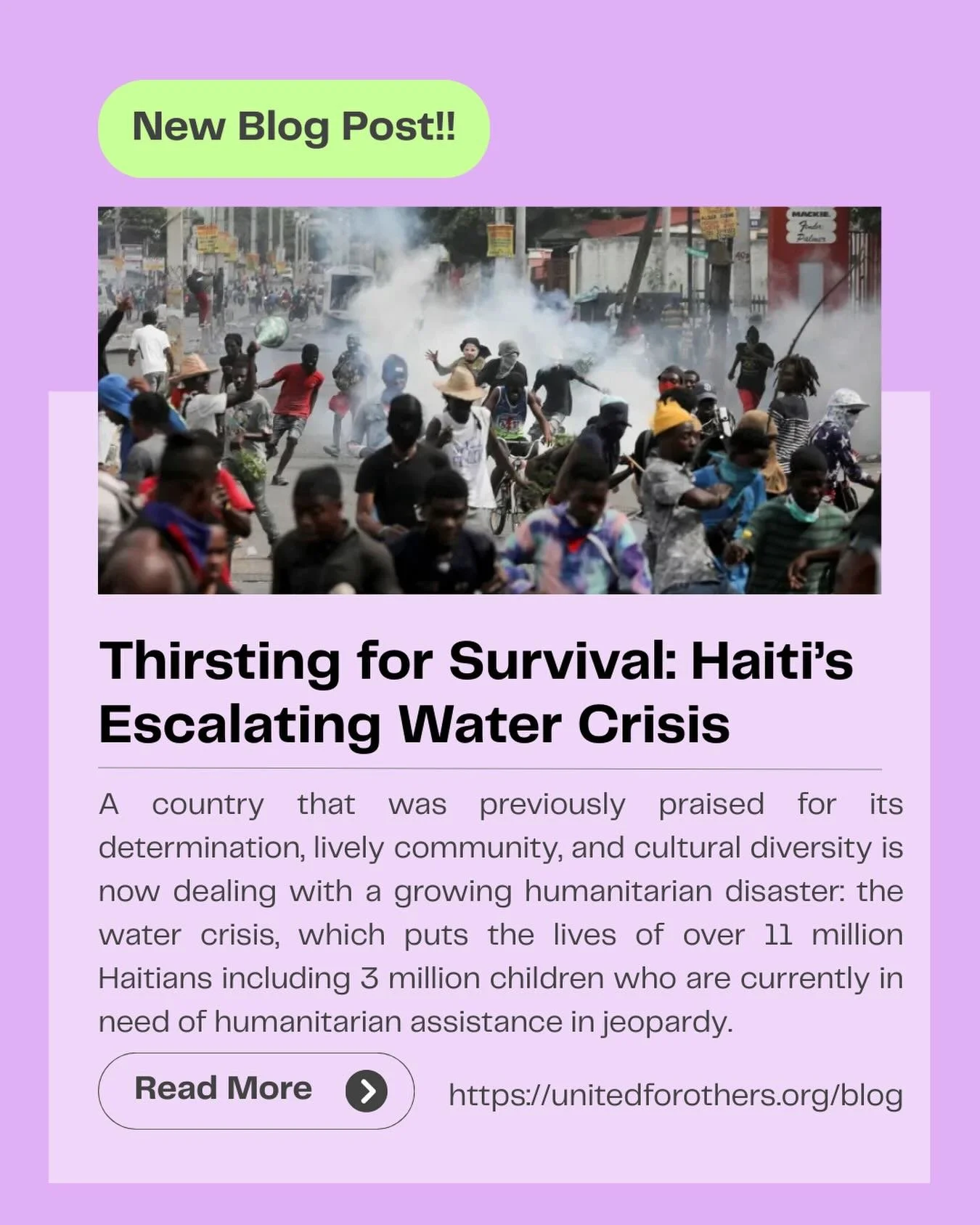 🚨 New blog post is live! 🚨
We&rsquo;re breaking down Haiti&rsquo;s escalating water crisis and how millions of lives are being affected. Tap the link in our bio to read more.
