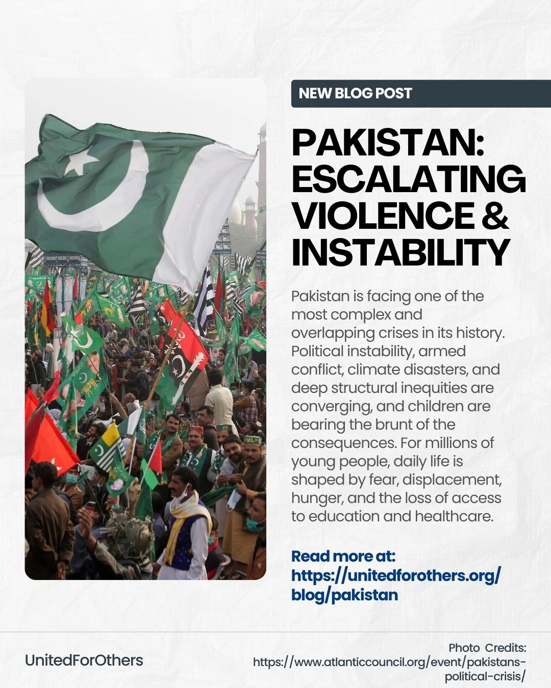 Pakistan is facing overlapping crises with political instability, armed violence, climate disasters, and economic hardship.

But behind every headline are children whose lives are shaped by fear, displacement, hunger, and interrupted education.

Our 