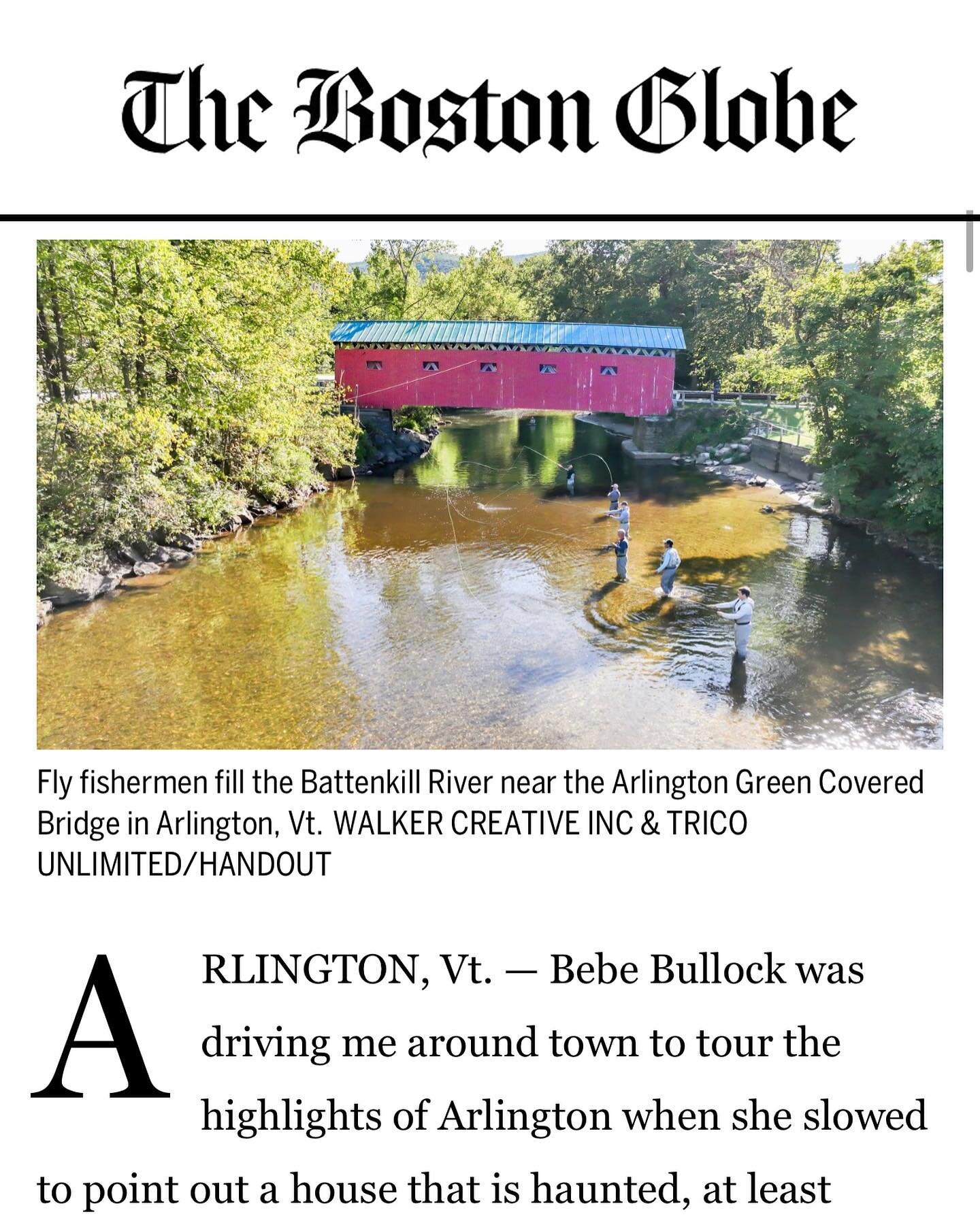 Join us next weekend, April 27-30, for the Battenkill Fly Fishing Festival in picturesque Arlington, Vermont, where history, art, and fishing come alive! 🌟 A big thank you to the Boston Globe 🗞️ for their recent feature on our charming town, once h