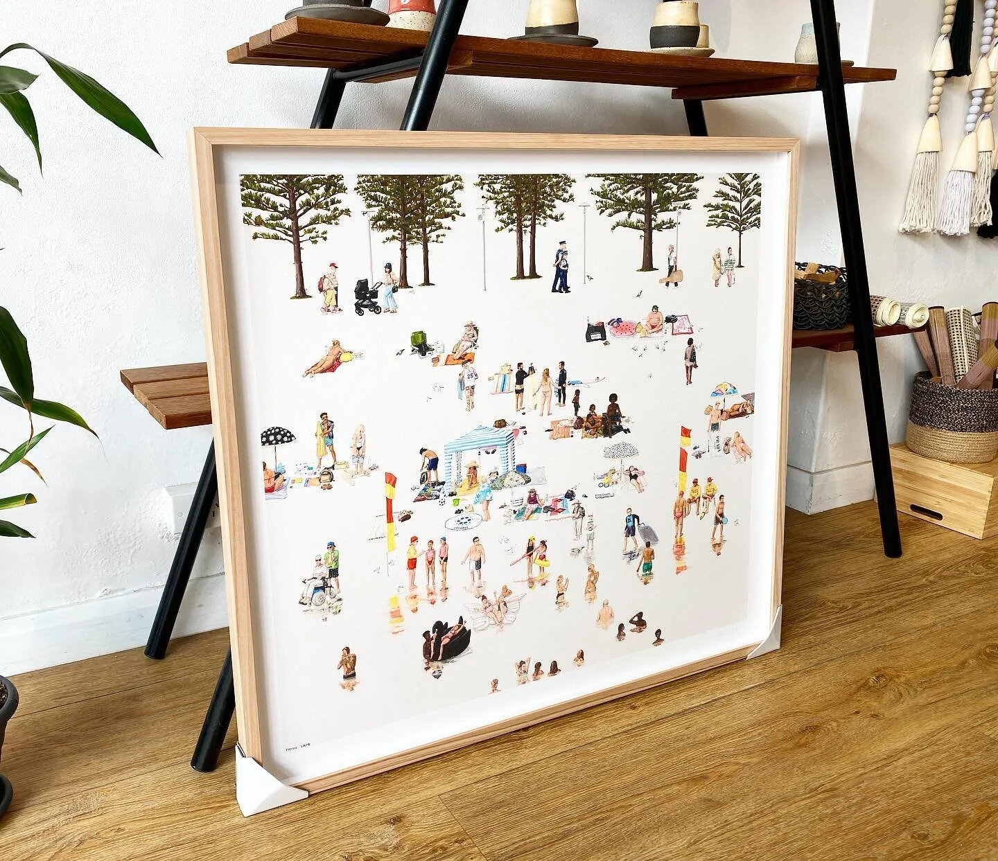 One of only 9 limited edition prints &ldquo;MANLY III&rdquo; by @tyronelayne ☀️⛱
.
.
.
.
.
#MAF #manly #art #framing #sydney #australia #manlybeach #illustration #tyronelayne #illustrationartists #design #interiordesign #interiordecor #interiores #ho