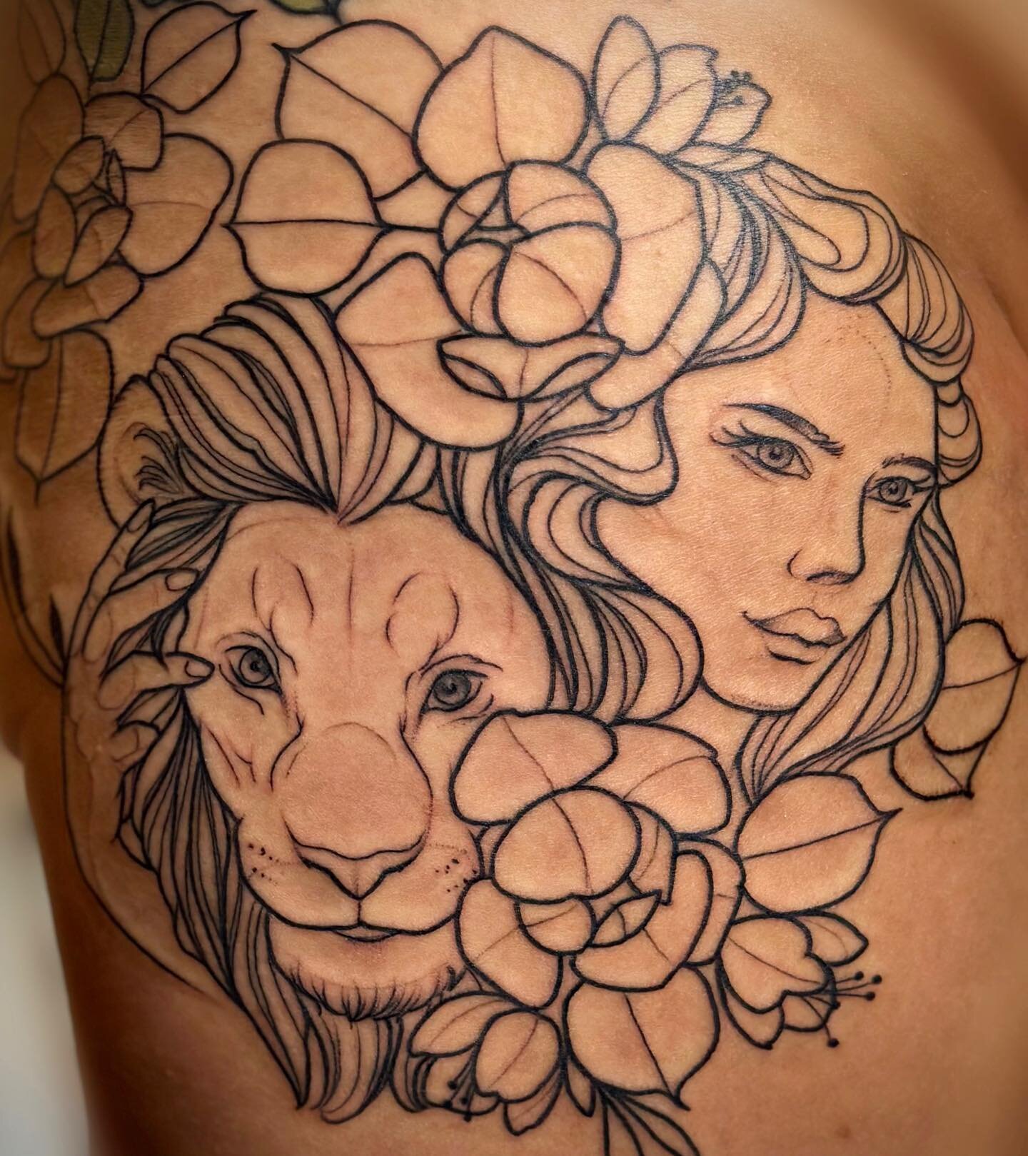 New WIP, upper thigh. This is going to be a fun one! And of course I&rsquo;d love to do more in this theme.

#liontattoo #goddess #goddesstattoo #warrior #warriortattoo #neotraditional #neotraditional #neotraditional #neotraditionaltattoos #wiptattoo