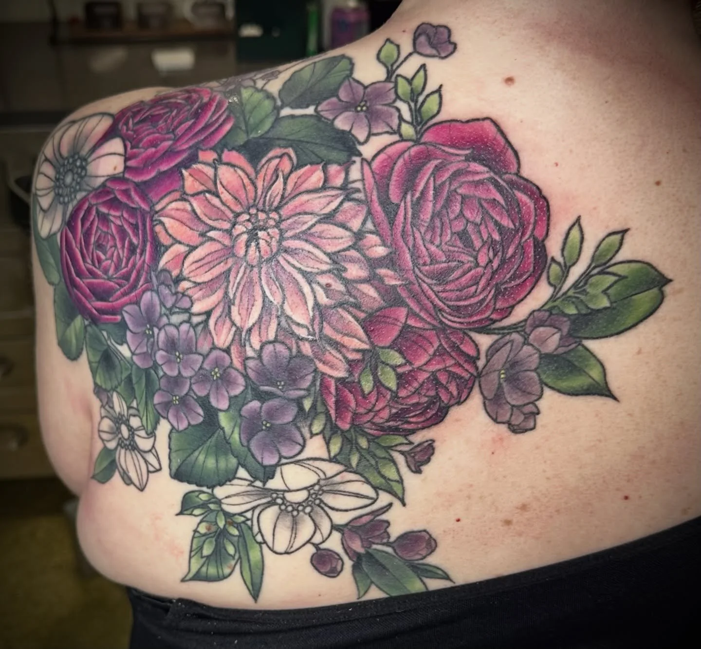 One more session, and this floral rework/addition will be done!