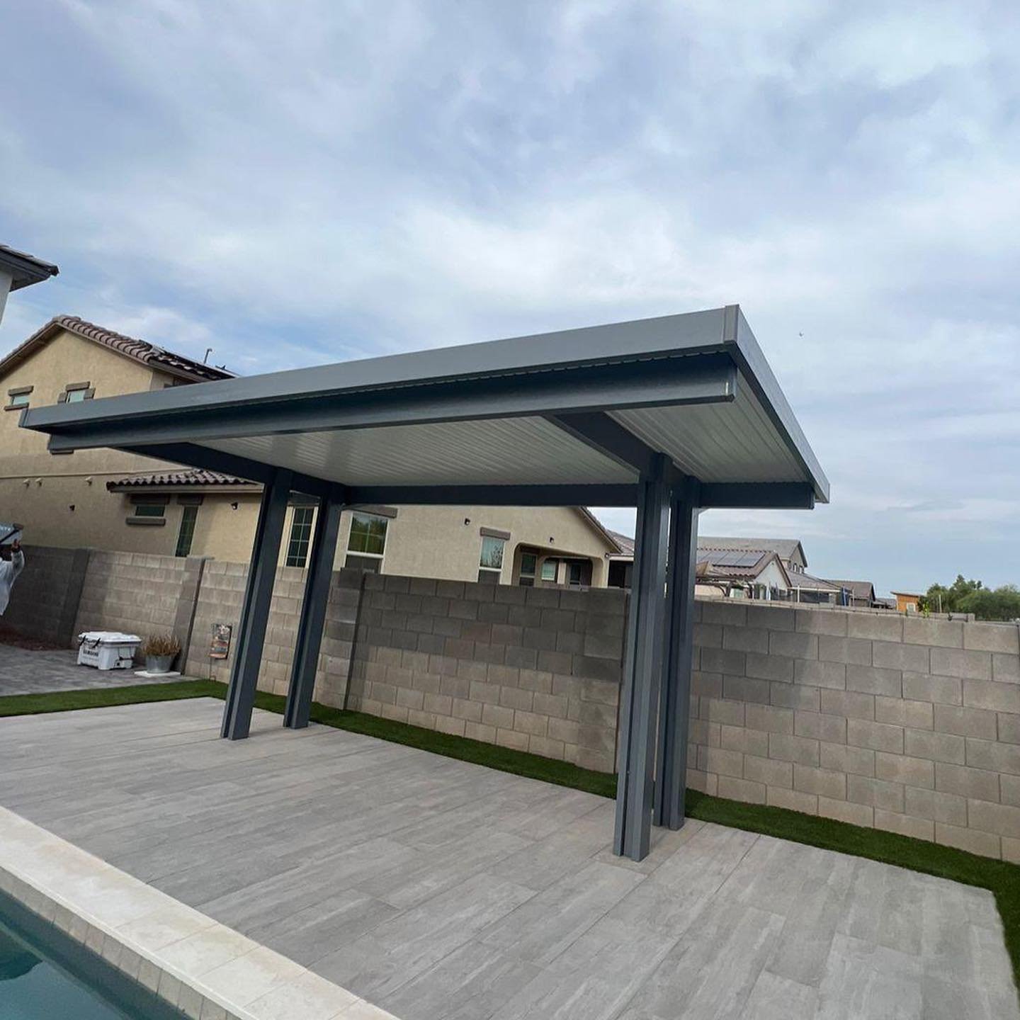 Solid Flat Pan Cover Services, Outshine Patio Cover near Goodyear AZ