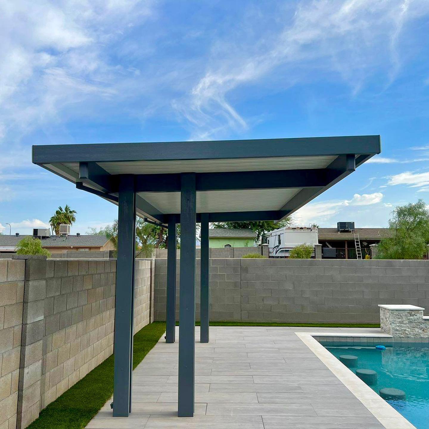 Solid Flat Pan Cover Services, Outshine Patio Cover near Phoenix AZ