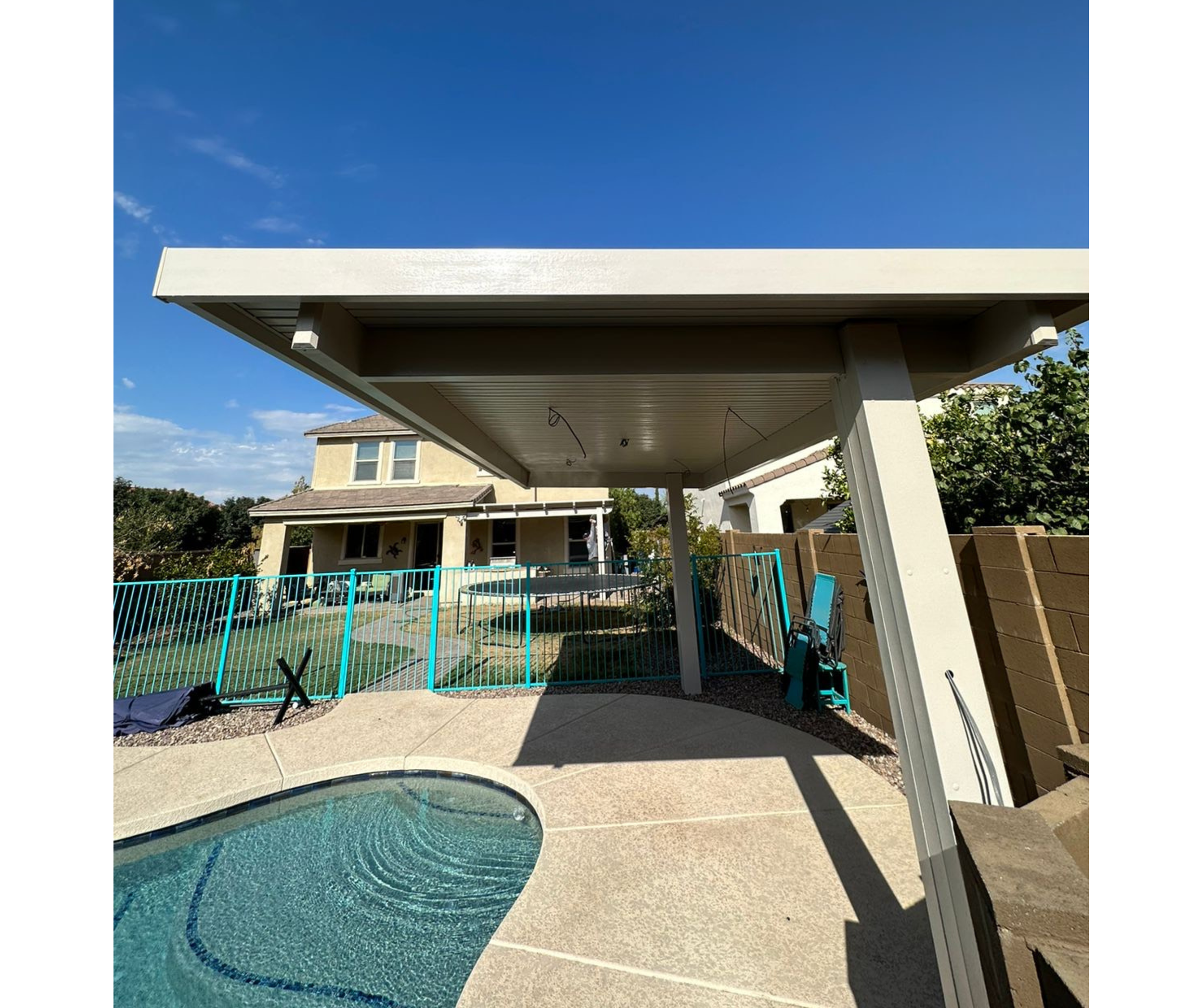 Insulated Solid Flat Pan Patio Cover Installed by Outshine Patio Cover near Phoenix Arizona