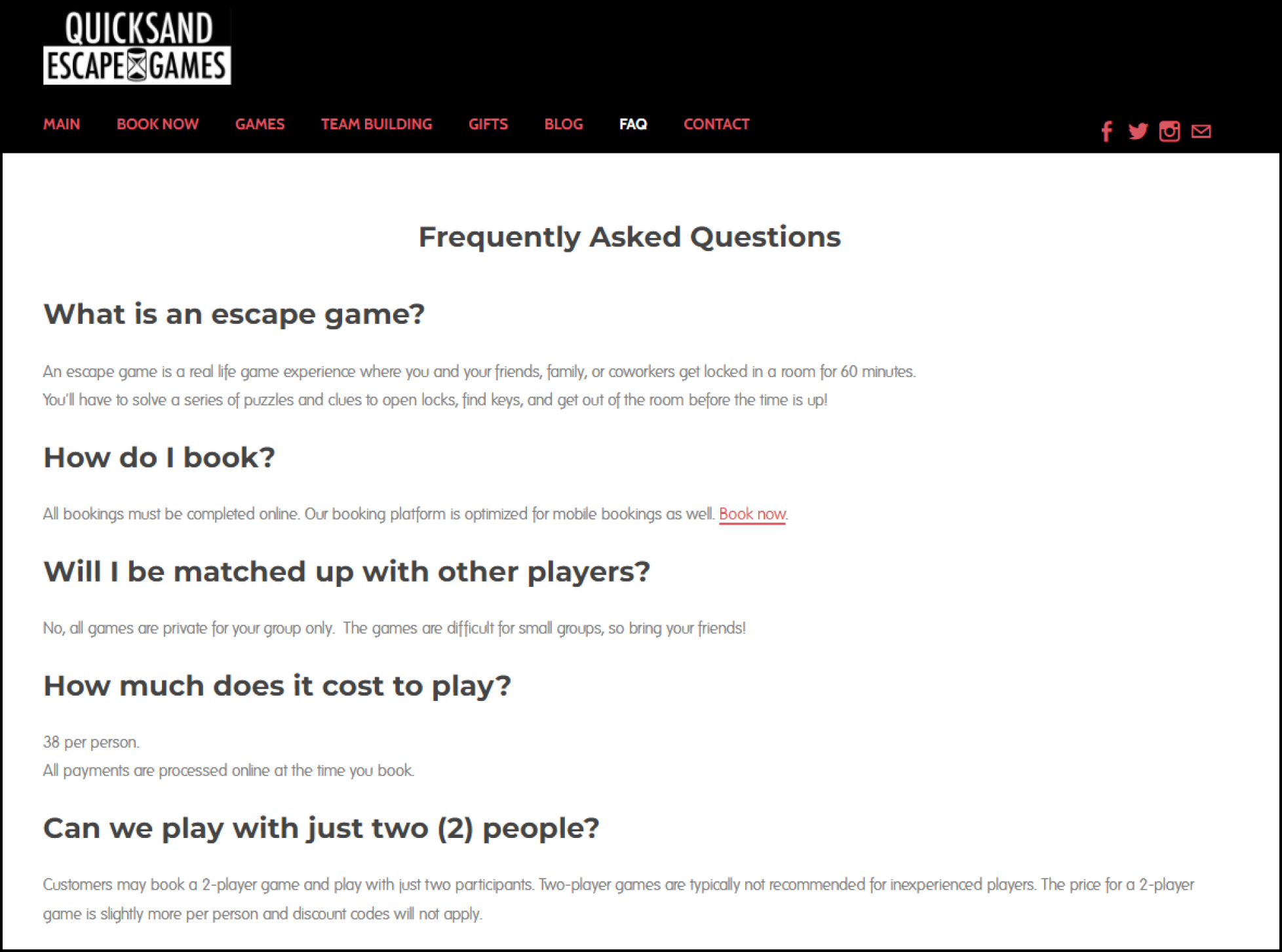 QuickSand Escape Games — HANLEY YU PORTFOLIO