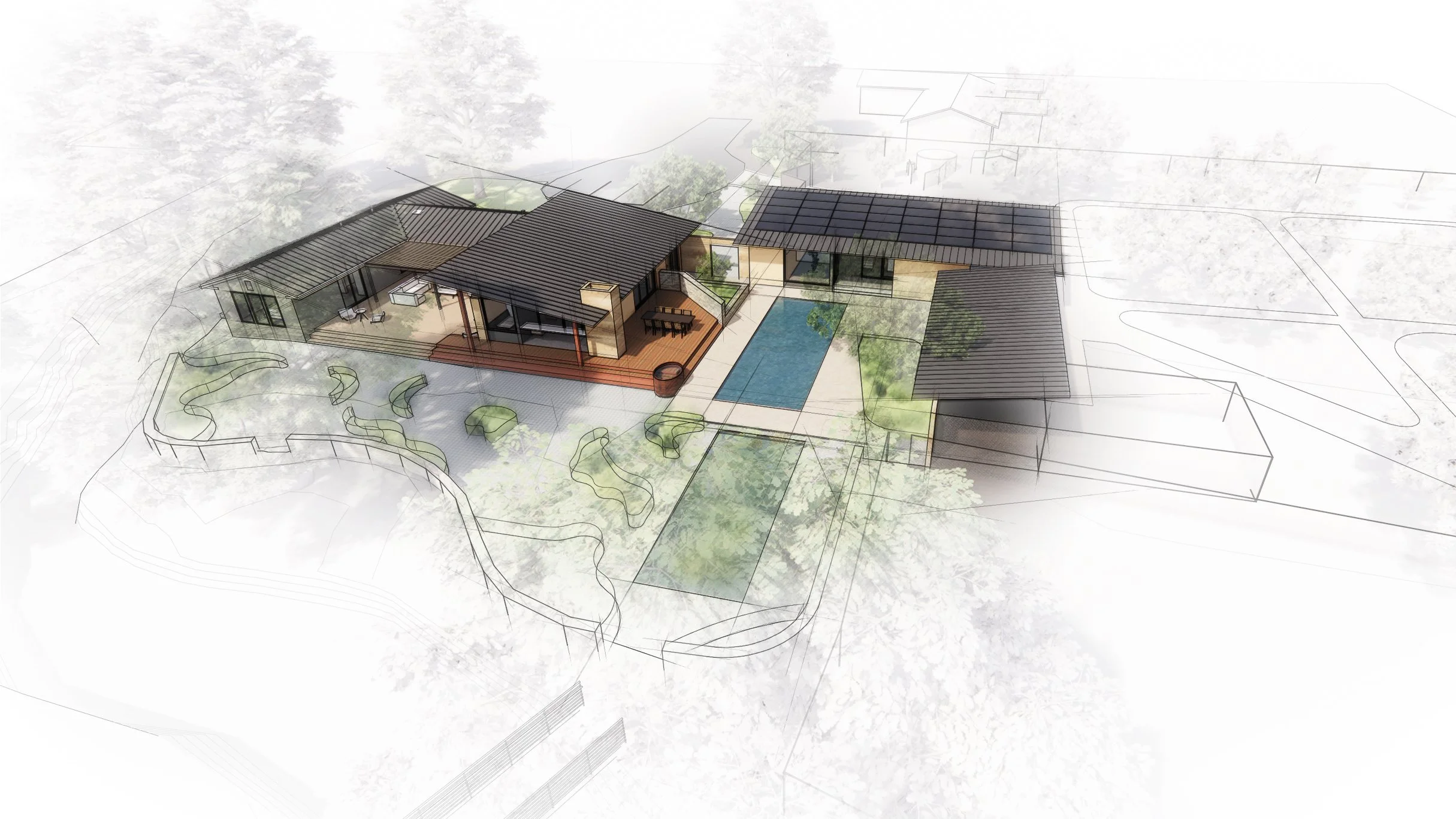 Initial Design Option C with strawbale construction