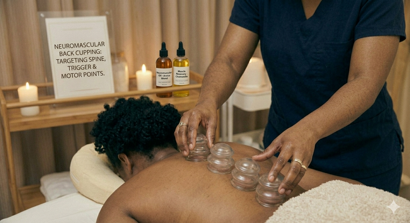 NEUROMUSCULAR CUPPING (1 HOUR WITH 30 MINUTES PADDING AFTER)