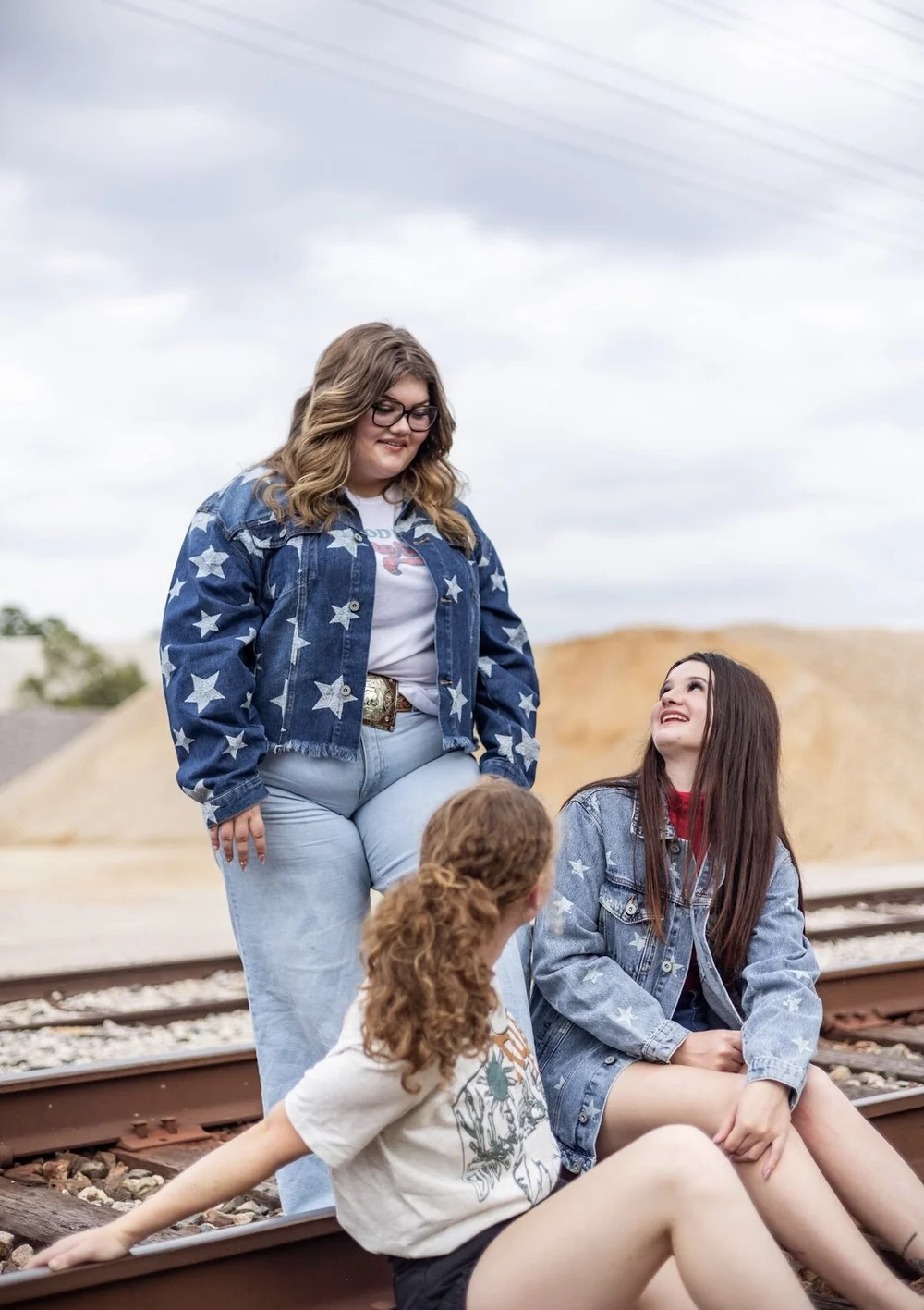 まさるさん【Ameri】KNIT DOCKING DENIM JACKET Quality Made in