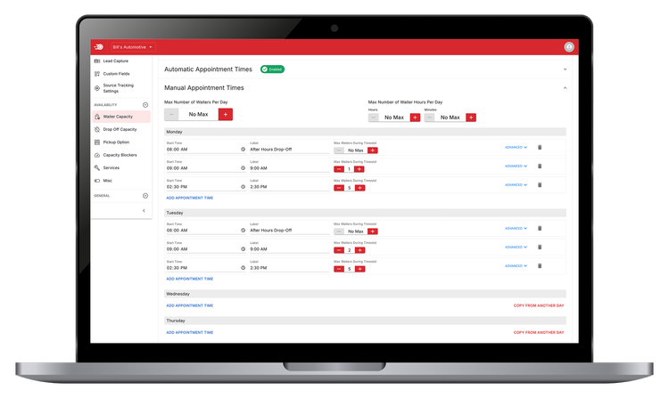 Schedule Settings