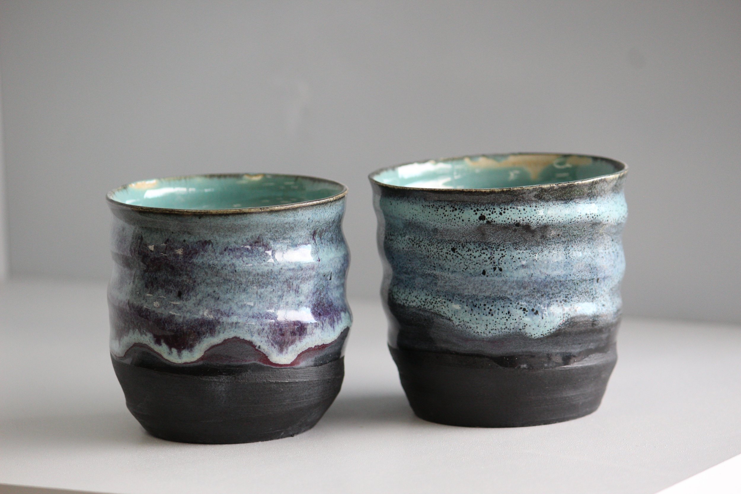 Black and Celadon Wine/Whiskey on the Rocks