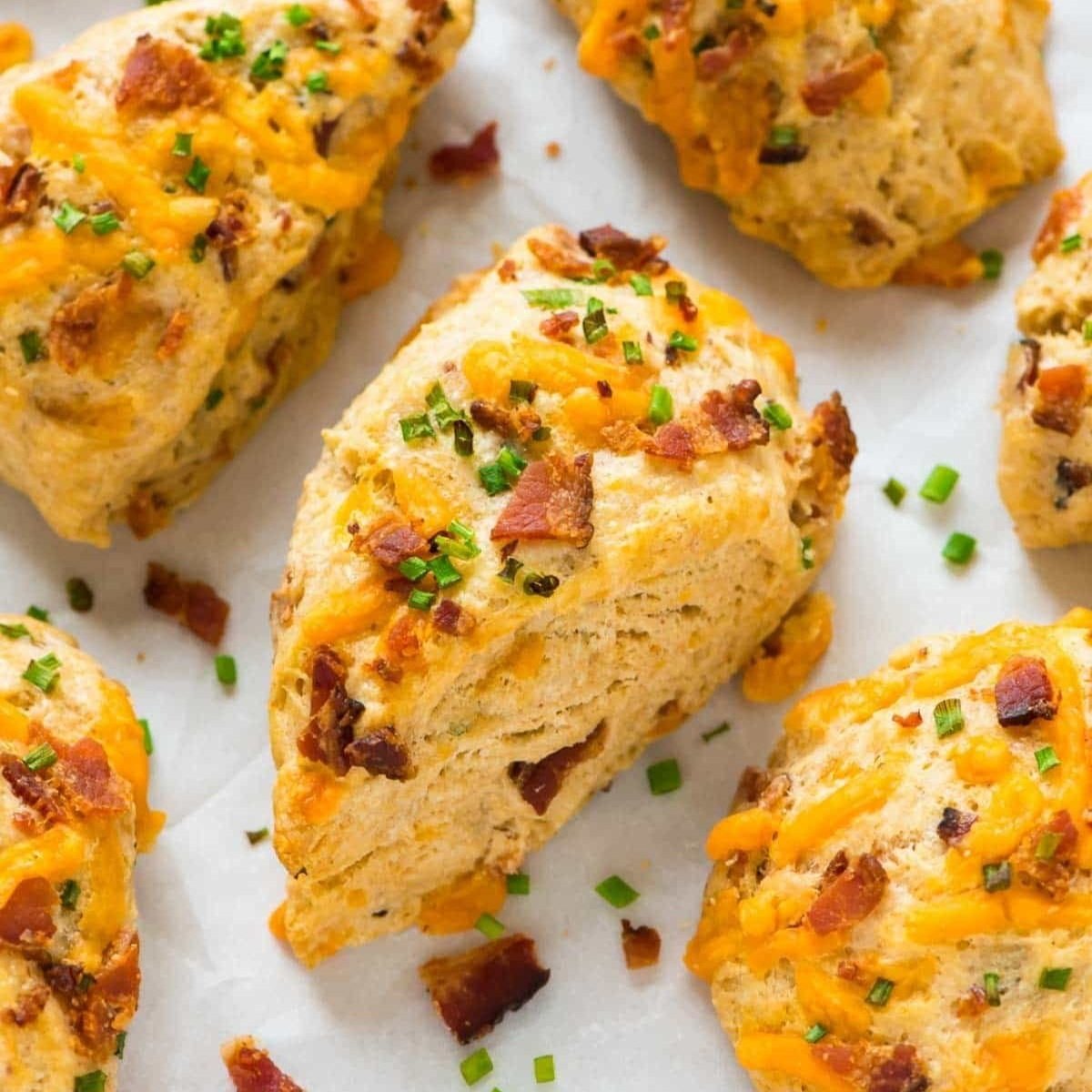 Savory Scones with Bacon Cheddar and Chive