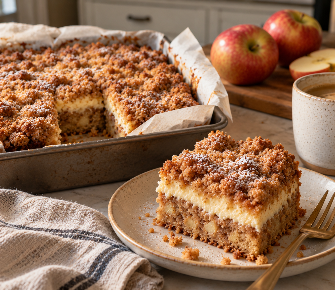 Apple Cream Cheese Coffee Cake