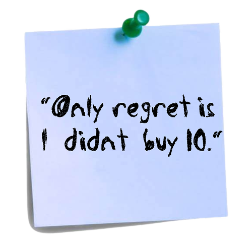 Light blue sticky - Only regret
