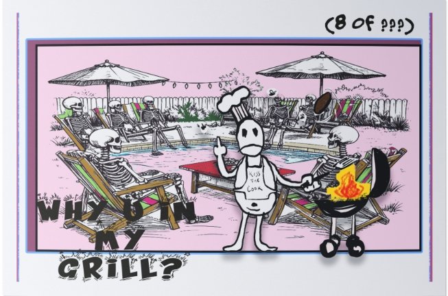 Why U In My Grill? — postcard
