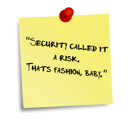 Yellow sticky - Security called it a risk