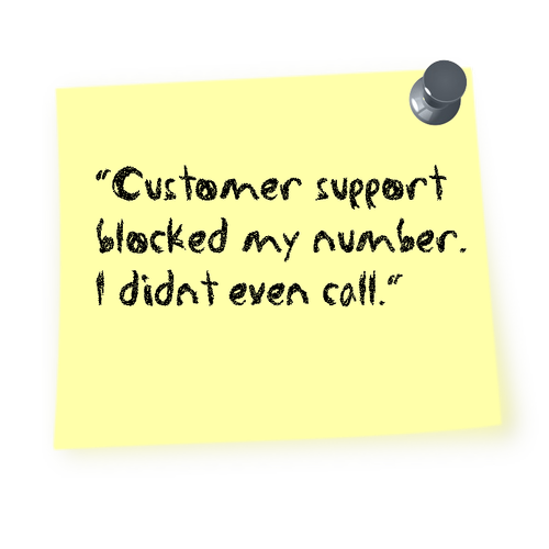 Yellow sticky - Customer support