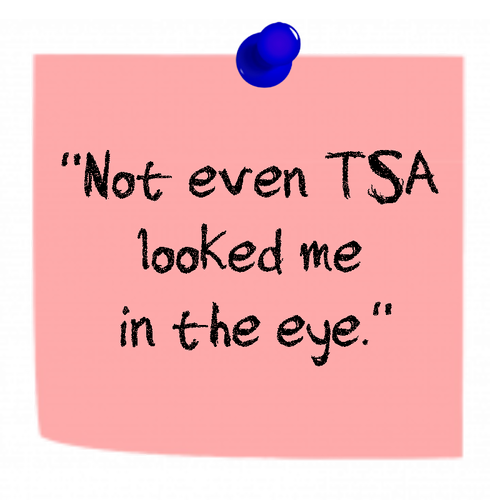 Orange sticky - Not even TSA