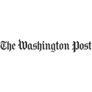 Black text on a transparent background that reads 'The Washington Post' in a gothic font.