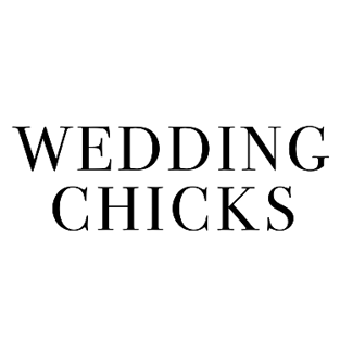 black text that says 'wedding' on top and 'chicks' on bottom