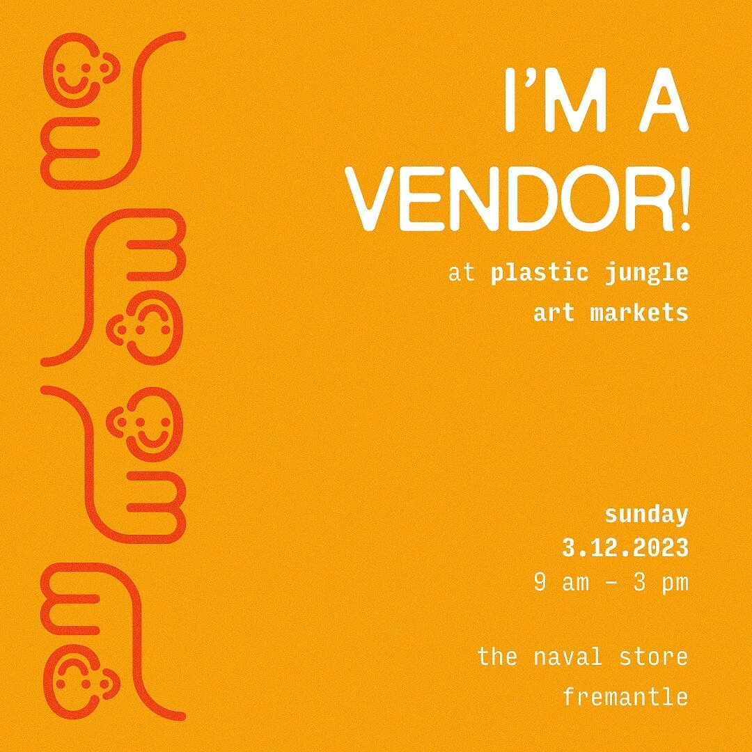 We&rsquo;re back with an exciting market announcement 🧡 @plasticjungleartmarkets is back for another year and you can find us alongside some of WA&rsquo;s best local makers this Sunday December 3rd at @thenavalstore 🙌 Come say hello and have a laug