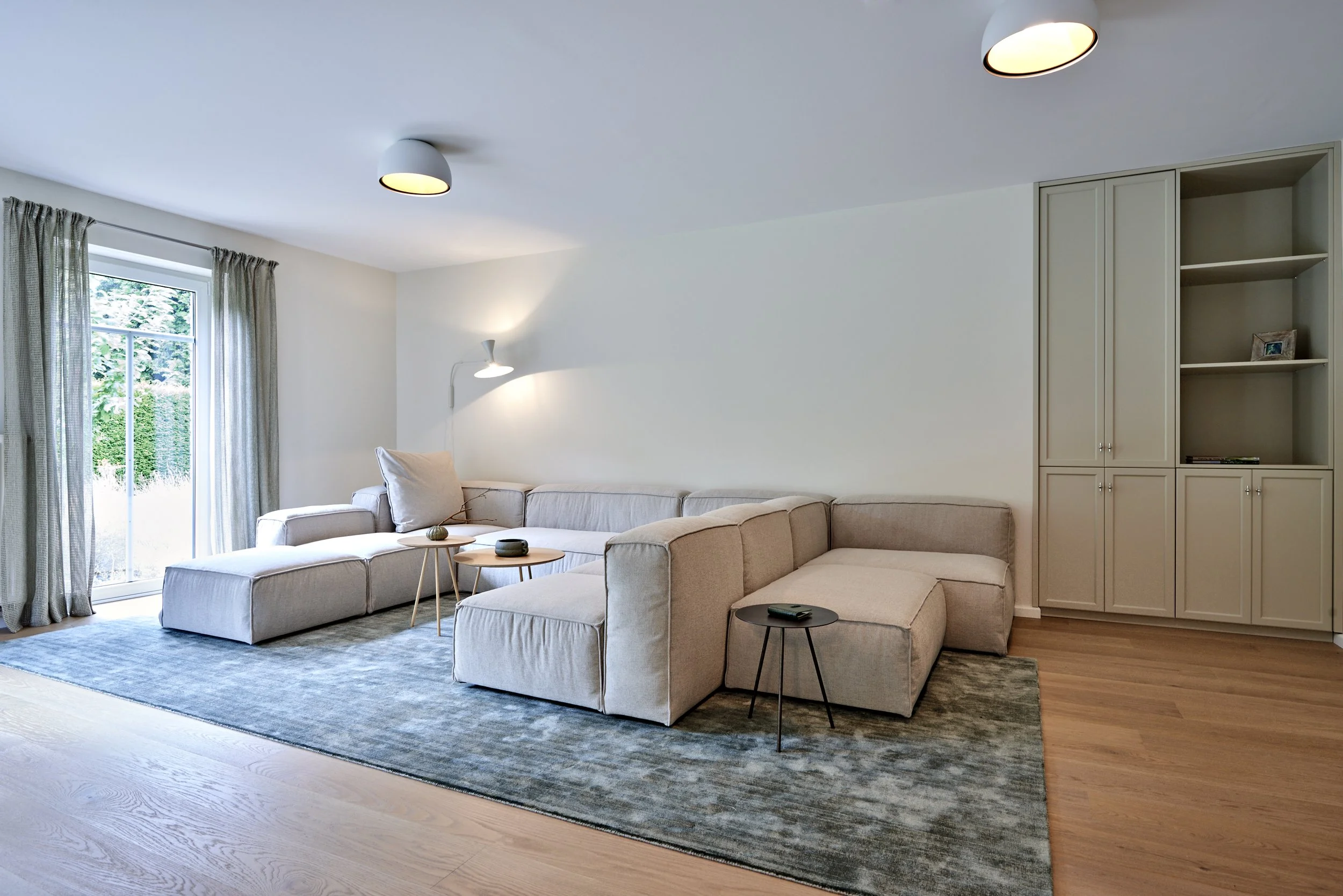 Wohnzimmer Modulsofa Flexteam Einbauschrank Tischleranfertigung Moderner Landhausstil