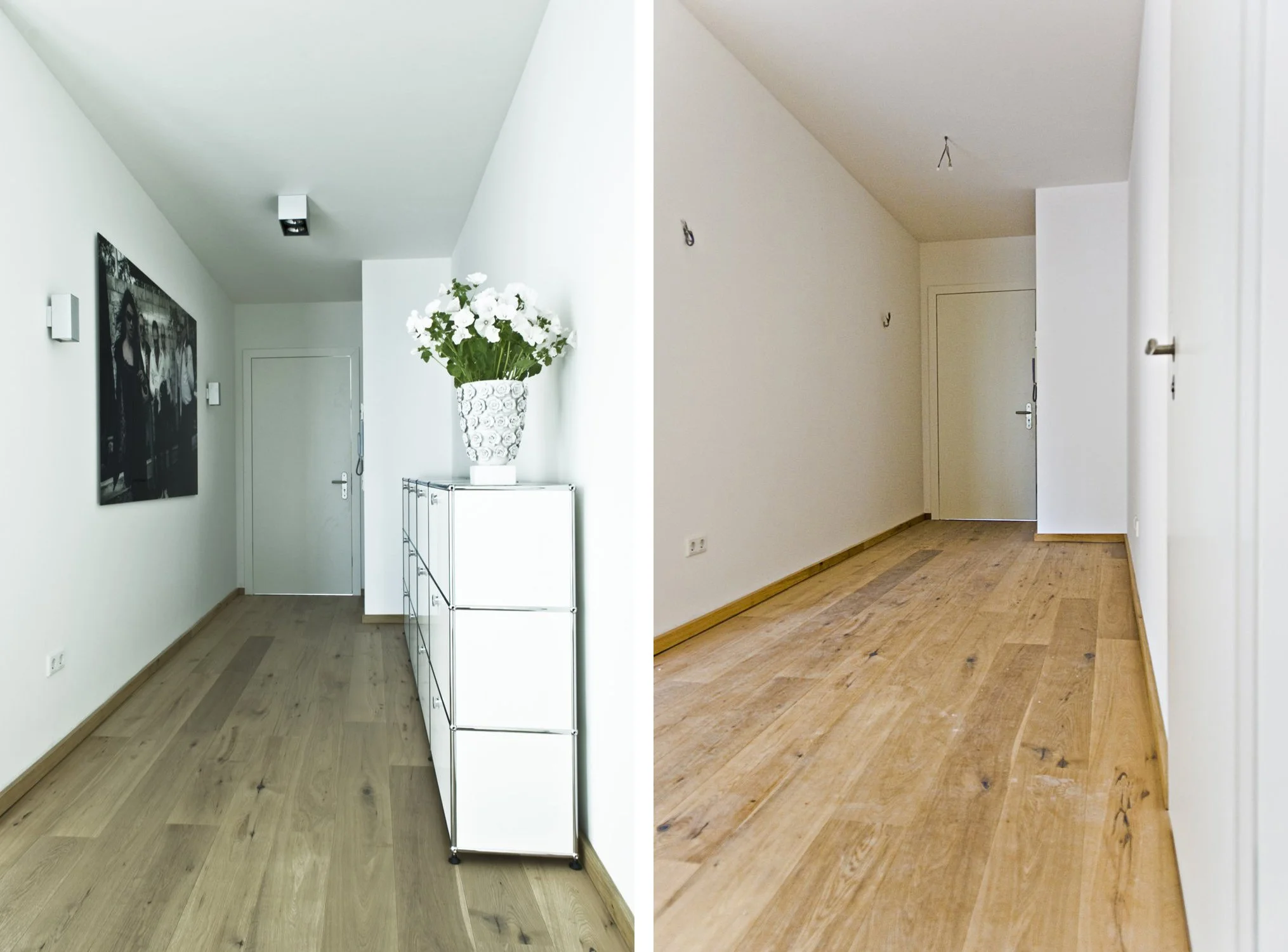 Flurgestaltung Nachher USM Haller Sideboard Weiss Flur Vorher