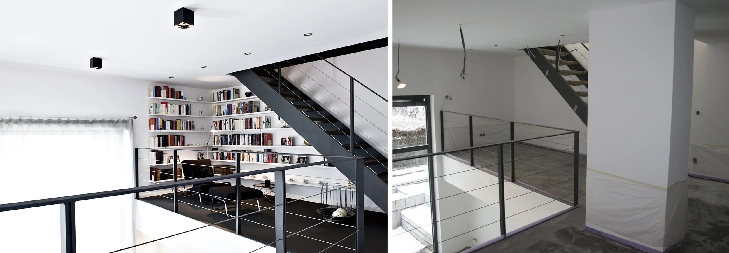 Galerie Nachher Bücherregale Weiss Galerie Vorher