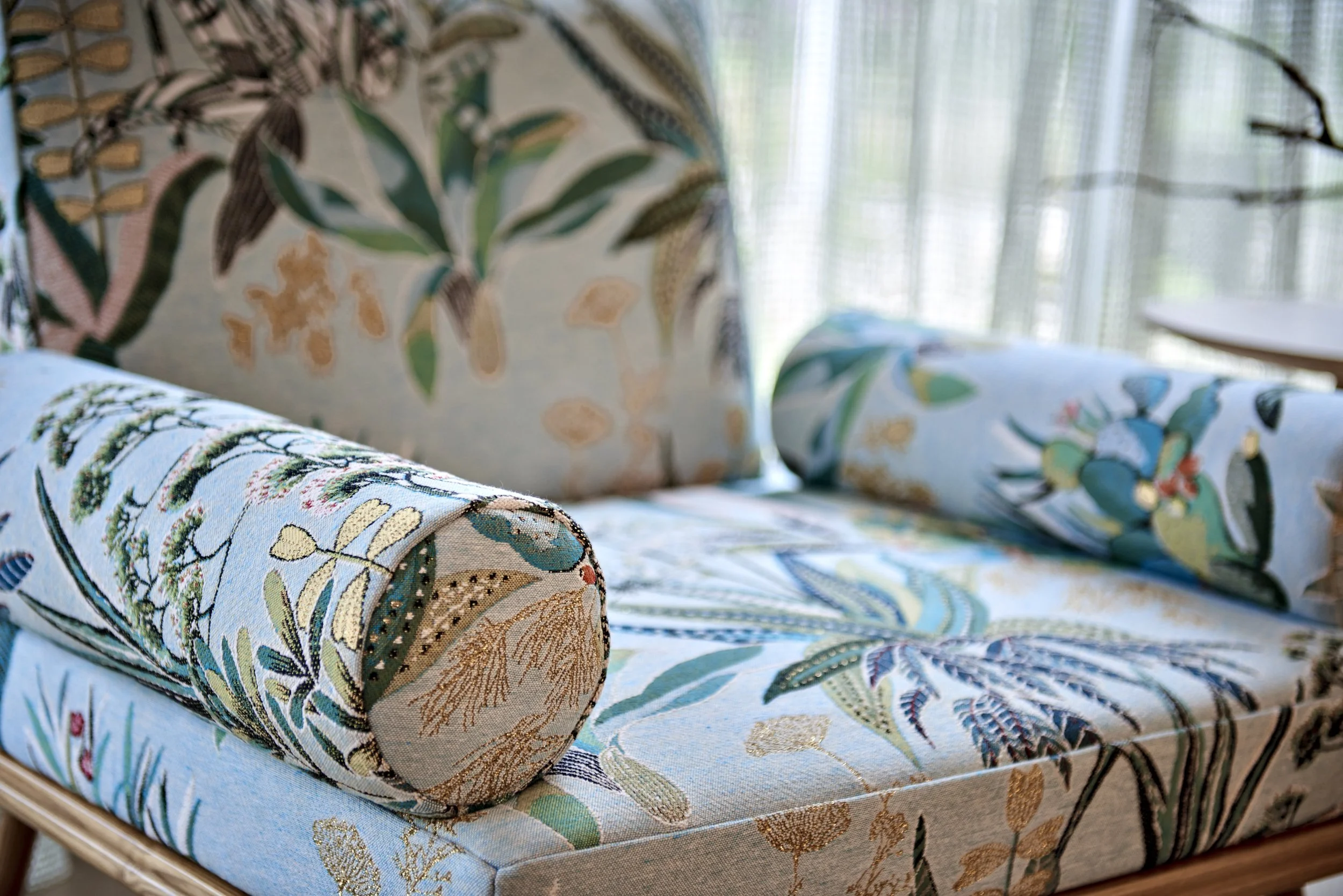 Sessel LeLièvre Stoff floral 