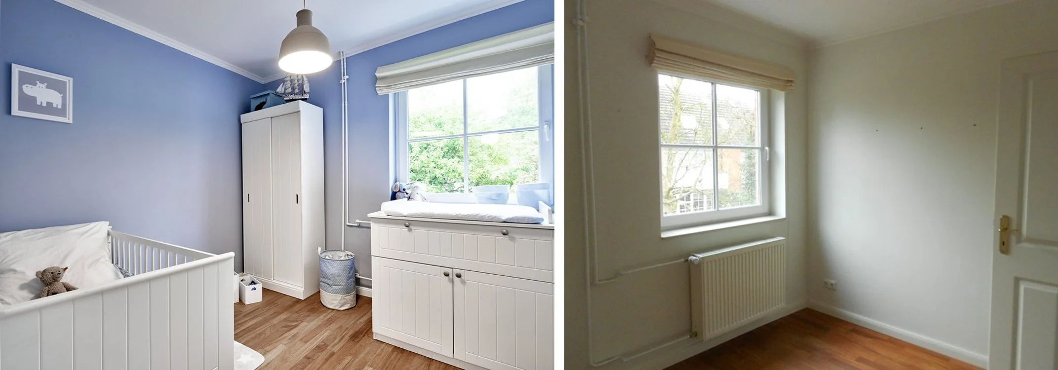 Kinderzimmer Nachher Blau Weiss Kinderzimmer Vorher