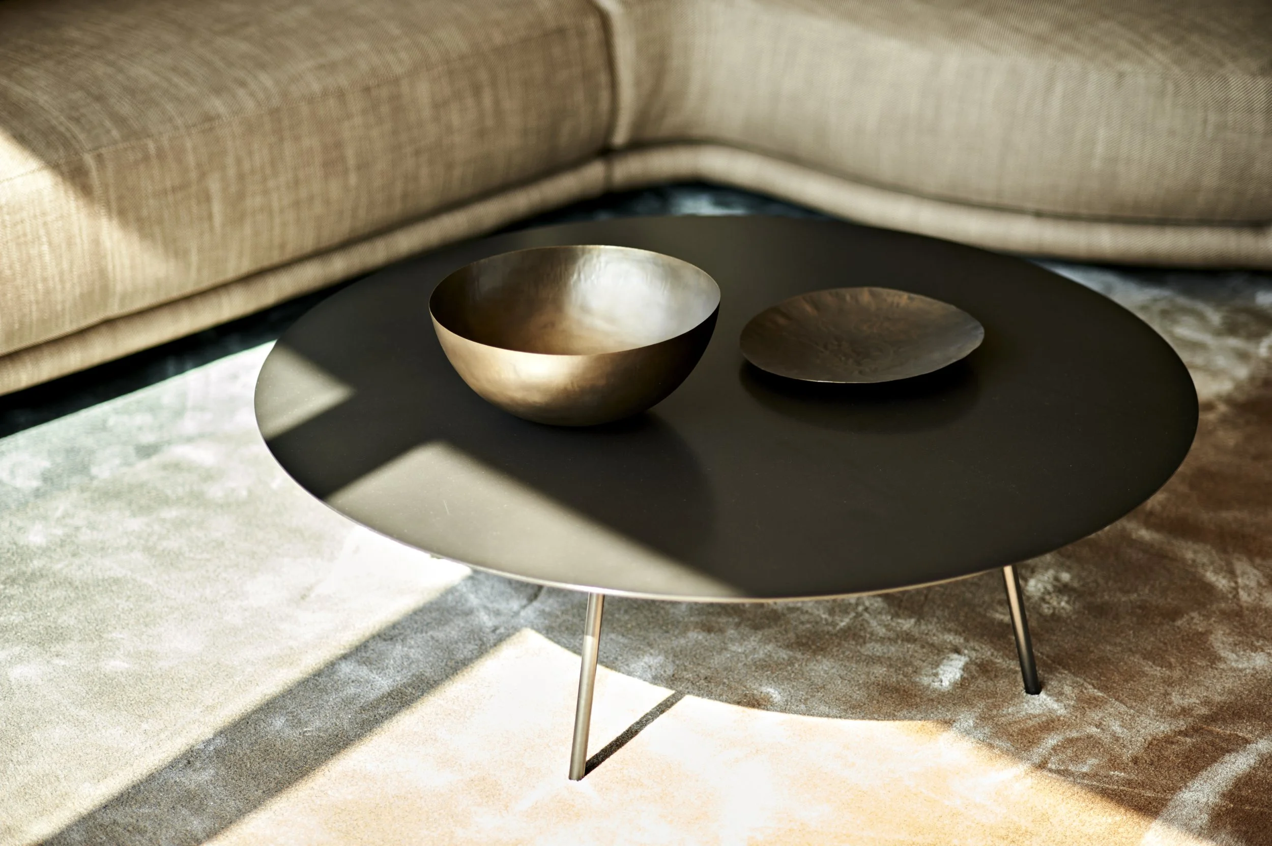 Sofatisch rund Metall more Dekoration modern miinu Teppich