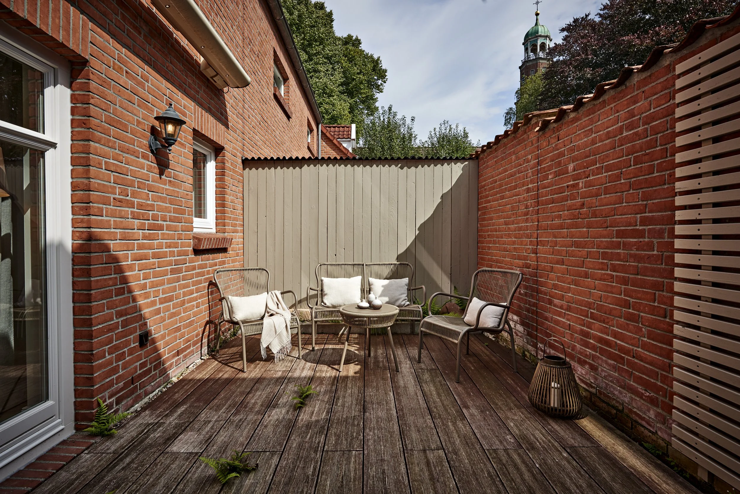 Terrasse Holzboden Landhausstil 