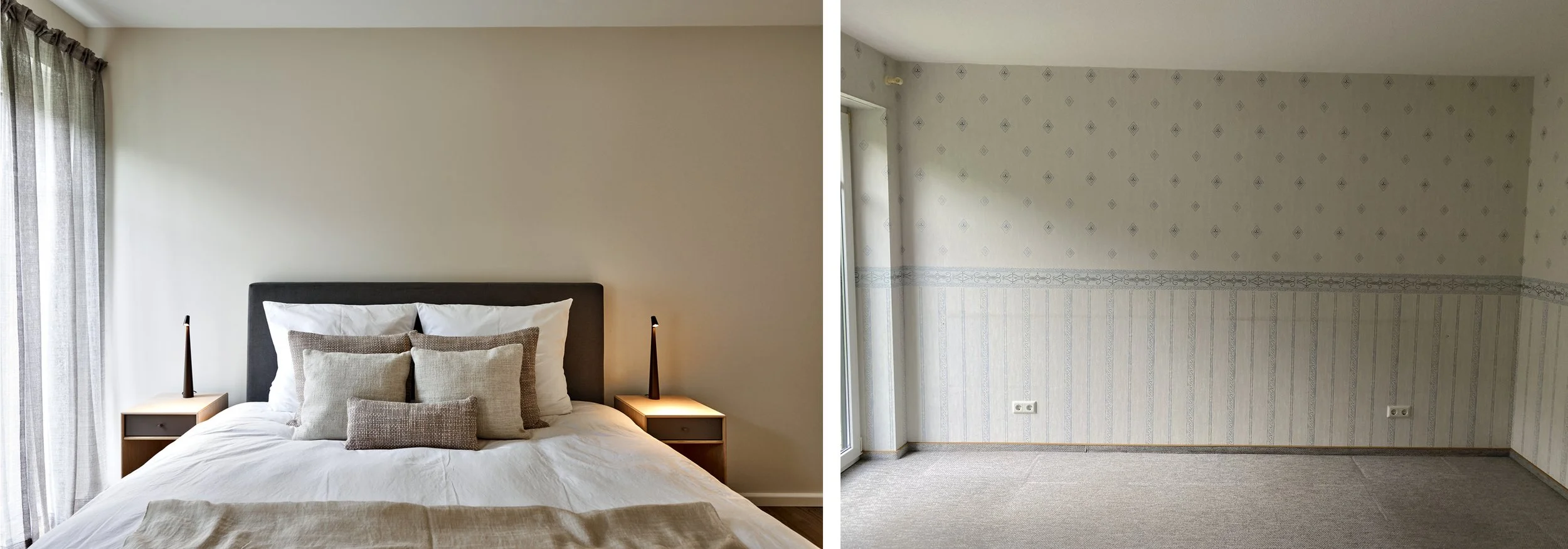 Schlafzimmer Nachher Bettdekoration Schlafzimmer Vorher